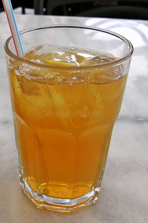 A Refreshing Glass of Iced Tea. Stock Photo Image of chilled
