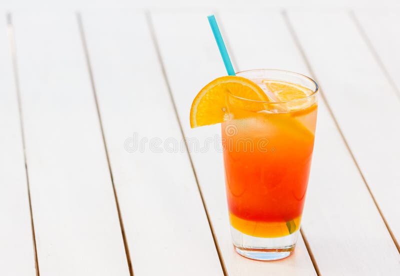 Refreshing glass of natural orange juice royalty free stock photos