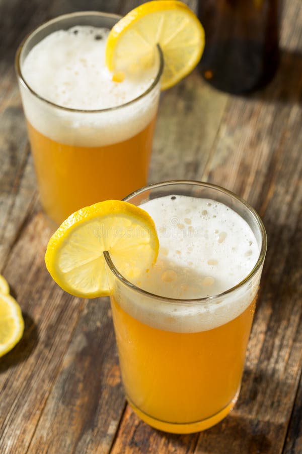 Refreshing Lemon Beer Shandy stock photos