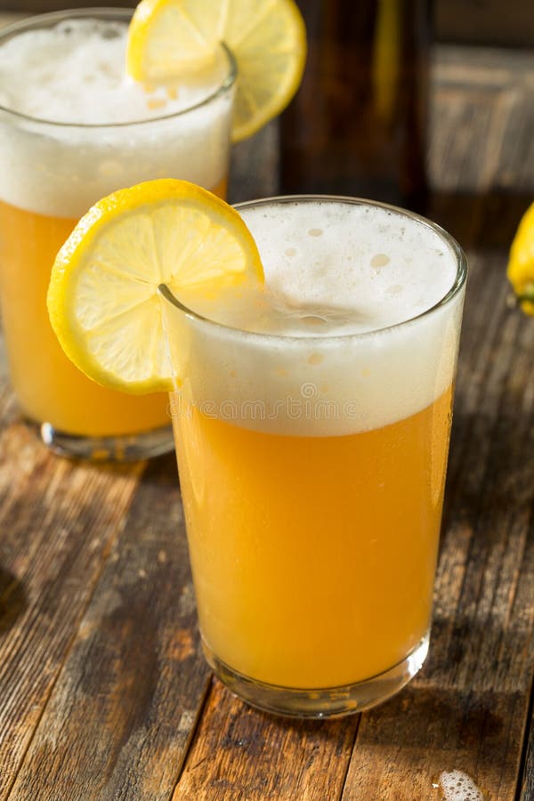 Refreshing Lemon Beer Shandy royalty free stock photo