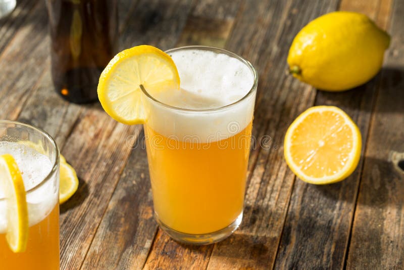 Refreshing Lemon Beer Shandy royalty free stock images