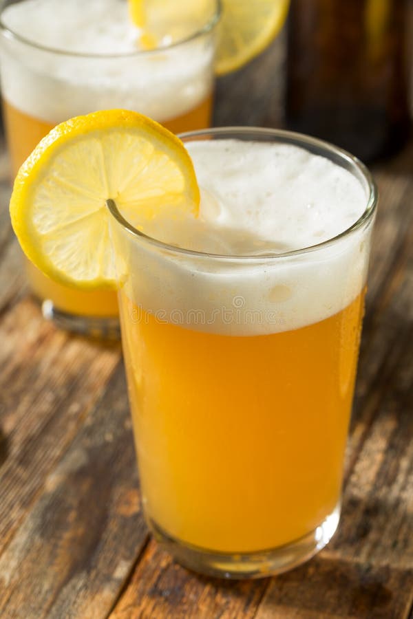 Refreshing Lemon Beer Shandy royalty free stock images