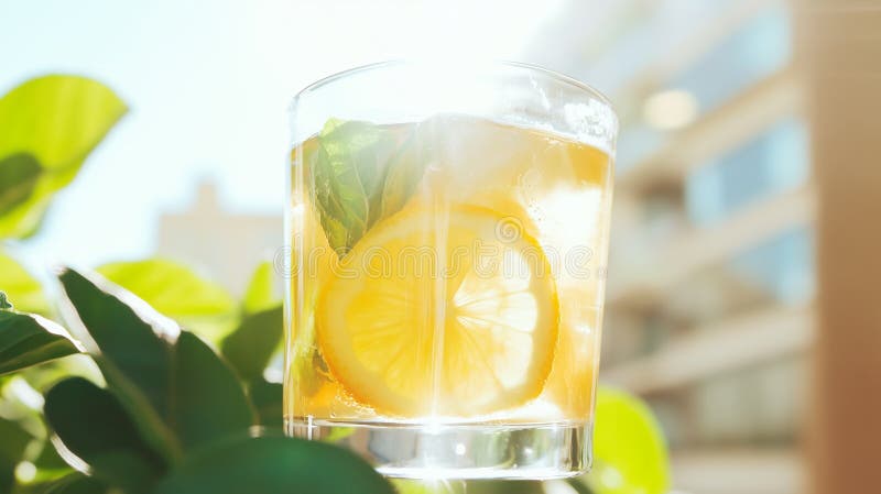 Refreshing lemon ginger kombucha tasting event royalty free stock image