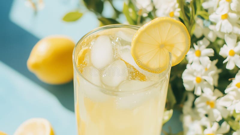 Refreshing lemon ginger kombucha tasting event stock photos