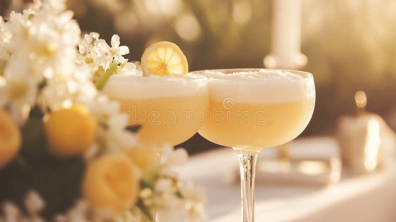 Refreshing Lemon Ginger Sorbet Delight royalty free stock photos