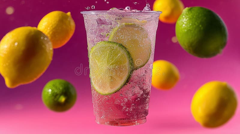 Refreshing Lemon and Lime Drink royalty free stock photos