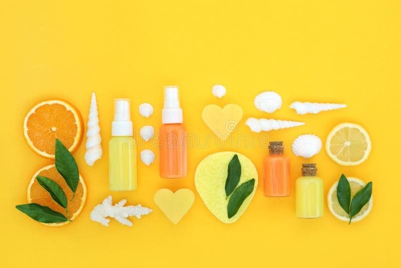 Refreshing Lemon and Orange Fruit Beauty Treatment royalty free stock photos