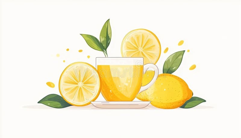 Refreshing Lemon Tea stock photo