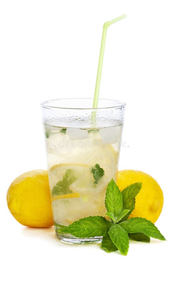 Refreshing lemonade stock image. Image of juice, cocktail 16371897