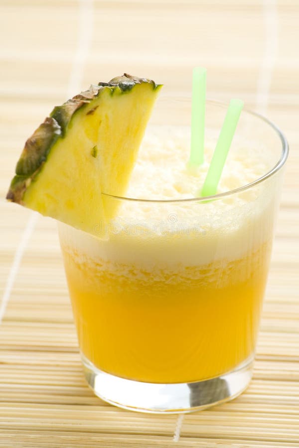 Refreshing pineapple and orange milkshake