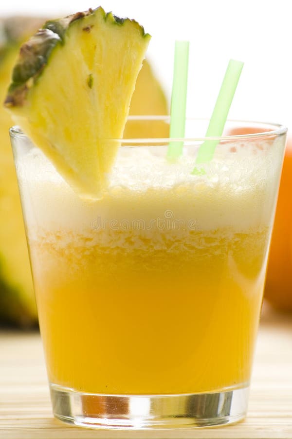 Refreshing pineapple and orange milkshake