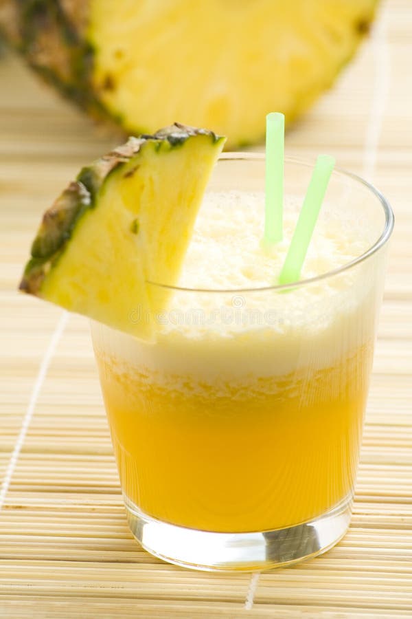 Refreshing pineapple and orange milkshake