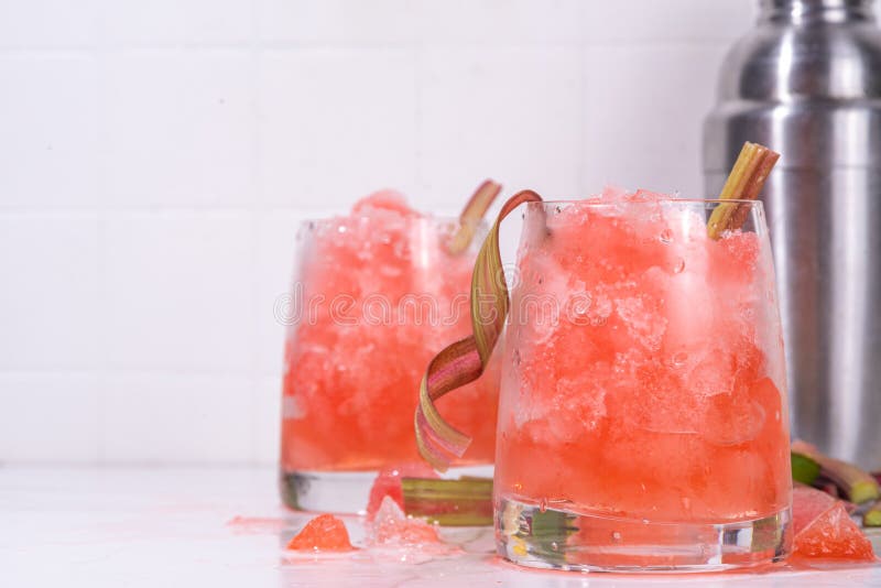 Refreshing Rhubarb Sour Fizz Cocktail Stock Image - Image of food, summer:  281646621