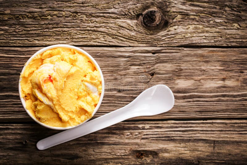 Refreshing tangy citrus ice cream or sorbet