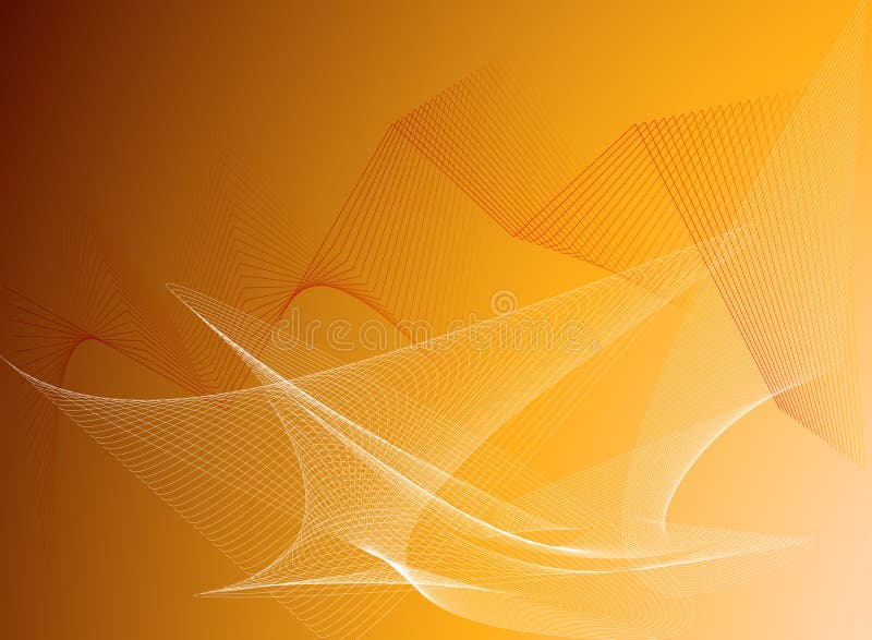 Ondas anaranjadas ilustración del vector. Ilustración de curvatura