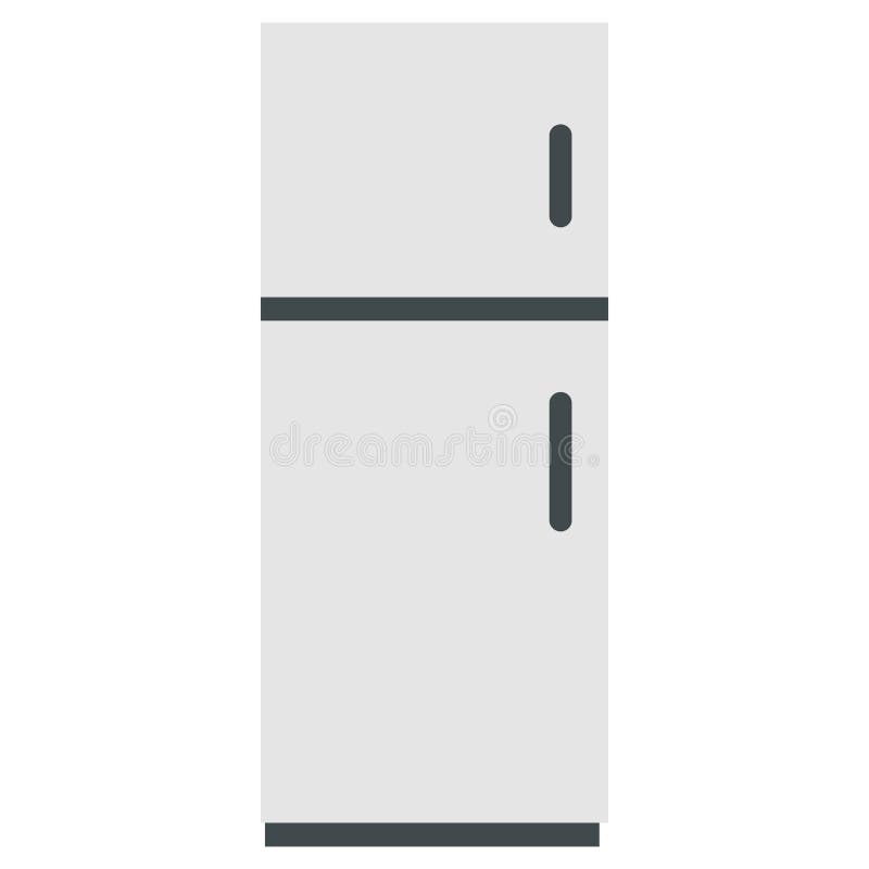 Refrigerator Icon, Flat Style Stock Vector Illustration of classic