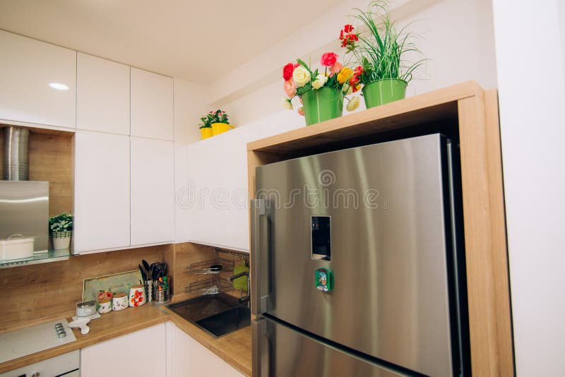 Refrigerator in the kitchen