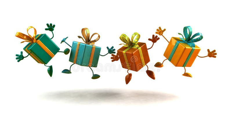 Regali felici royalty illustrazione gratis Regali felici royalty illustrazione gratis
