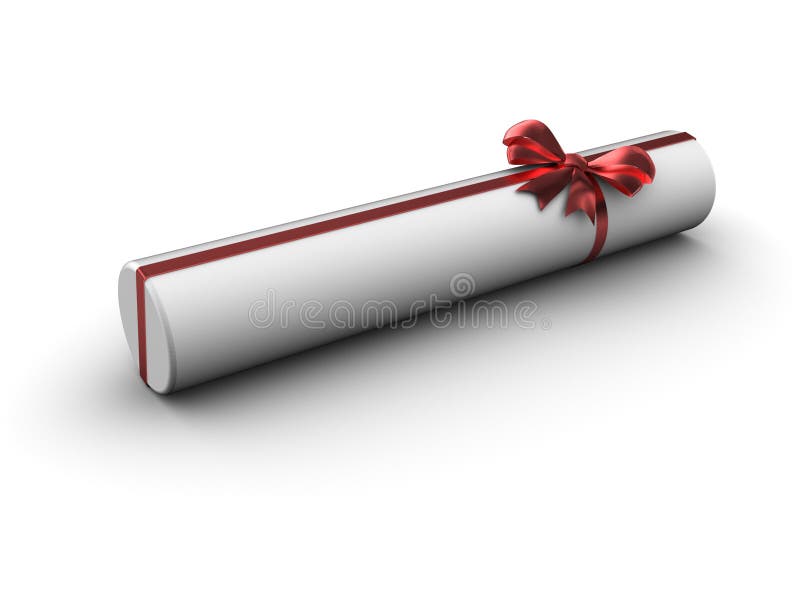 Cylinder gift with satin bow. Cylinder gift with satin bow