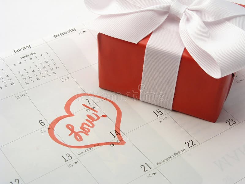Regalo di giorno dei biglietti di S. Valentino fotografie stock