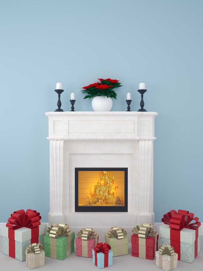 Chimenea Blanca Adornada Con Las Calabazas Para Halloween Foto de