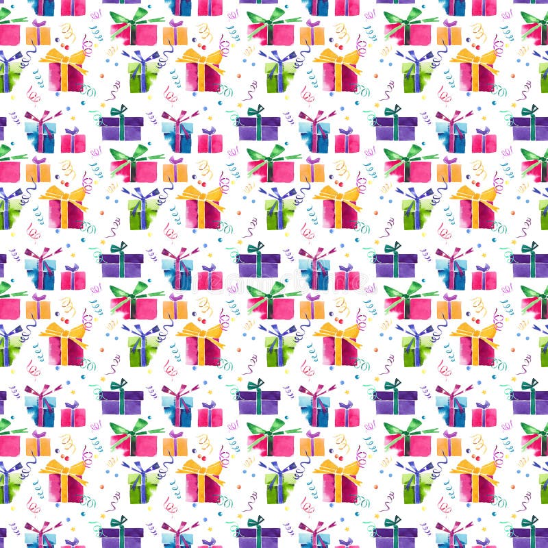 Regalos coloridos del día de fiesta del invierno brillante maravilloso precioso gráfico hermoso del Año Nuevo con los arcos, serp ilustración del vector Regalos coloridos del día de fiesta del invierno brillante maravilloso precioso gráfico hermoso del Año Nuevo con los arcos, serp ilustración del vector