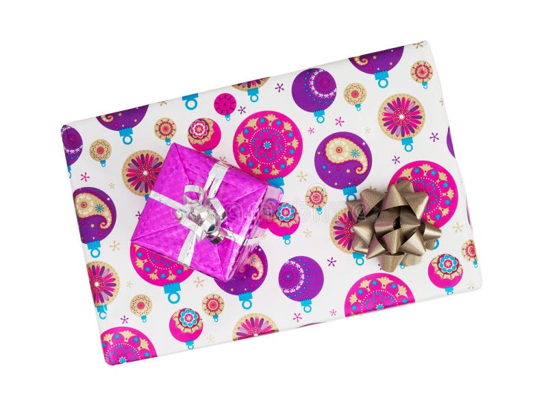 Regalos de la Navidad con las cintas envueltas en un papel colorido fotografía de archivo libre de regalías Regalos de la Navidad con las cintas envueltas en un papel colorido fotografía de archivo libre de regalías