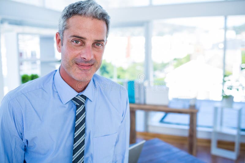 Download Regard Heureux D'appareil-photo D'homme D'affaires Photo stock - Image du chic, ouvrier: 56481310