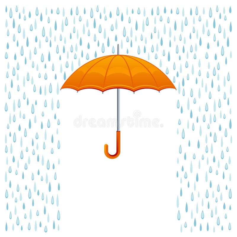 Regen und Regenschirm