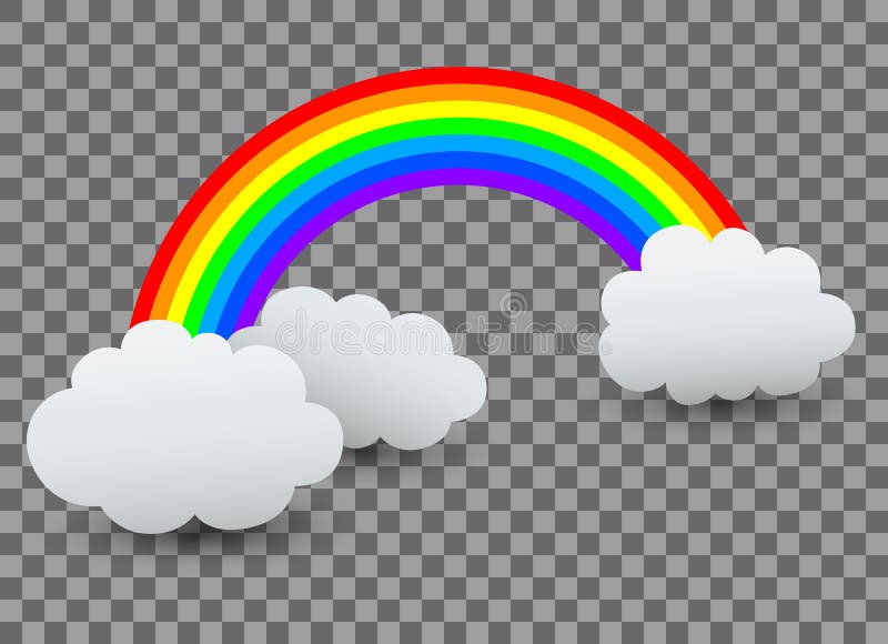 Regenbogen mit Wolke - vektor abbildung Regenbogen mit Wolke - vektor abbildung