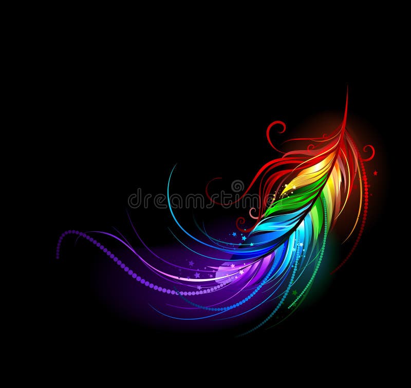 Regenbogenfeder lizenzfreie abbildung Regenbogenfeder lizenzfreie abbildung