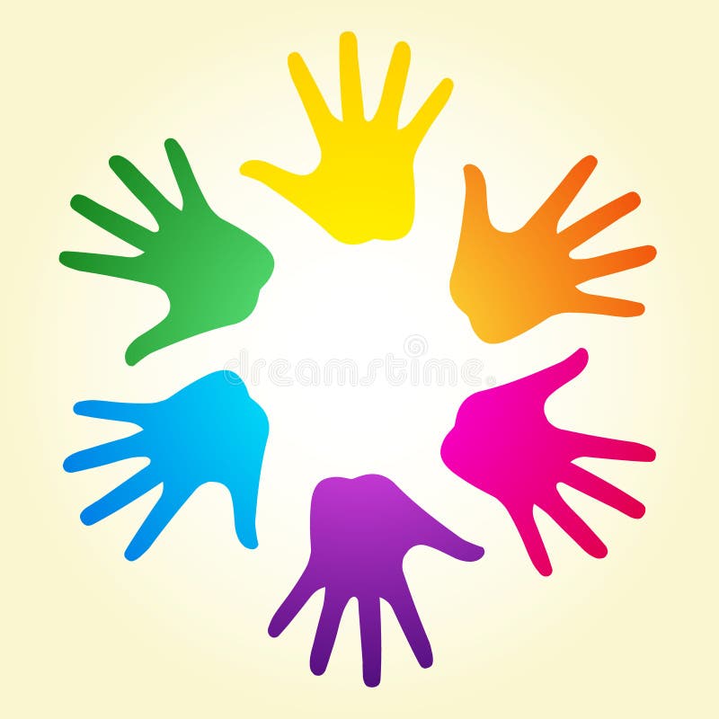 Regenbogenhände vektor abbildung Regenbogenhände vektor abbildung
