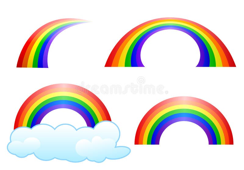 Regenbogenset vektor abbildung Regenbogenset vektor abbildung