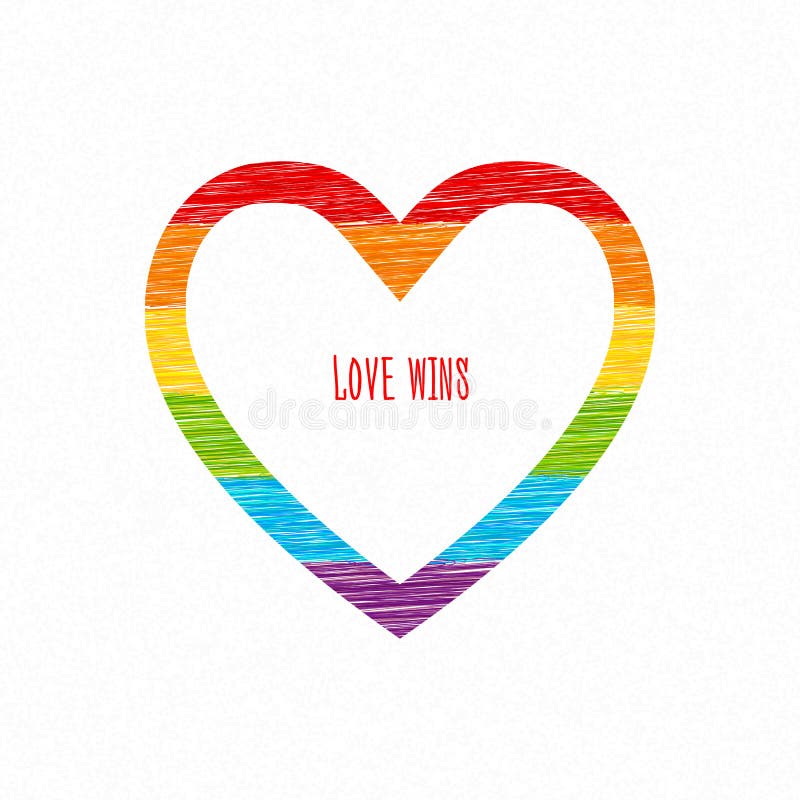 Regenbooghart, de inschrijving van liefdewinsten De tekening van het schetspotlood stock illustratie Regenbooghart, de inschrijving van liefdewinsten De tekening van het schetspotlood stock illustratie
