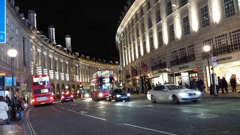 Regent Street na obscuridade fotos de stock Regent Street na obscuridade fotos de stock