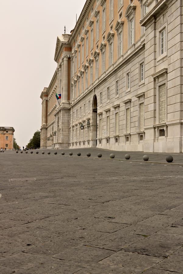 Reggia di Caserta, Italy. 10/27/2018. External main facade of the palace stock photo Reggia di Caserta, Italy. 10/27/2018. External main facade of the palace stock photo