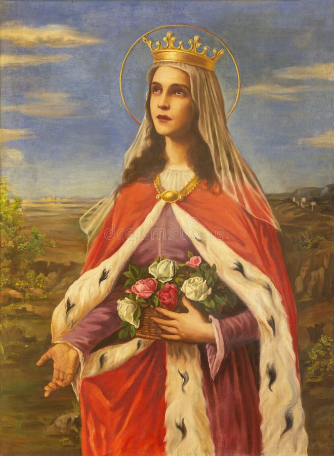 REGGIO EMILIA, ITALIE- 12 avril 2018 : La peinture de st. Elizabeth de Hongrie dans le palais de Cappuchini Chiesa d'église