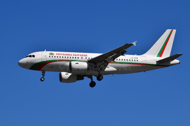 Regierung von Bulgarien Airbus A319 stockbild Regierung von Bulgarien Airbus A319 stockbild