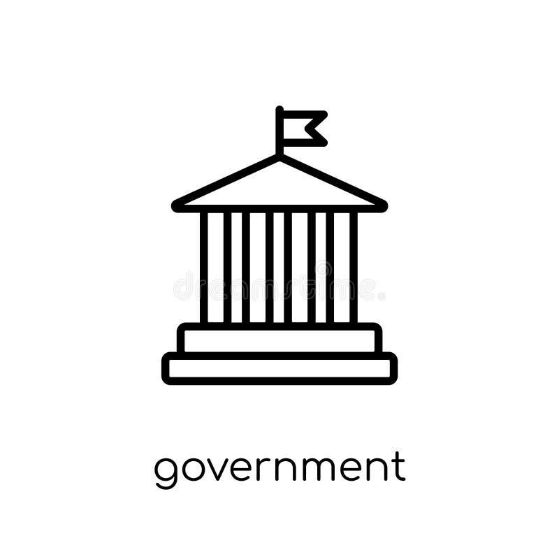 Regierungs-Ikone Modisches modernes flaches lineares Vektor Regierung ico