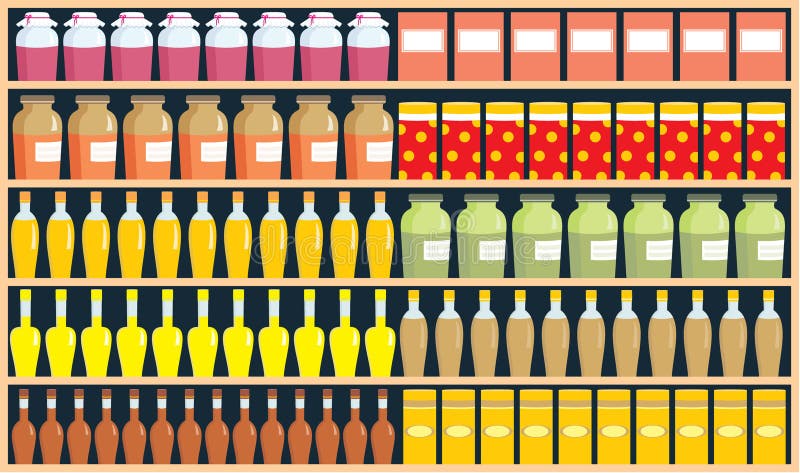 Regiments with products stock illustration