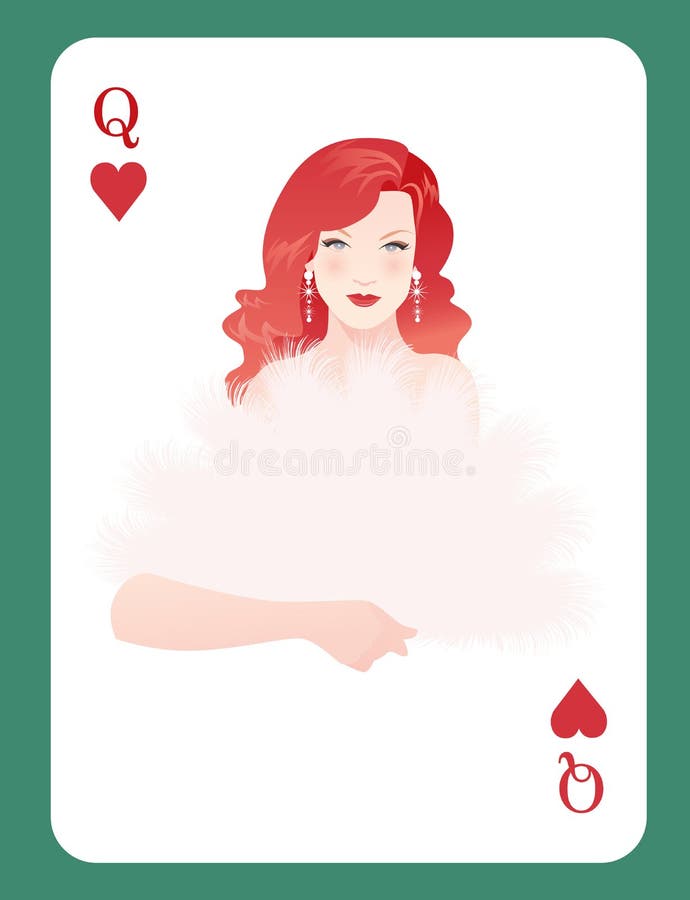 Regina Di Cuori Con Corona, Rose E Spine, Con Cuore in Mano Biglietto Da  Poker Illustrazione di Stock - Illustrazione di distintivo, dorato:  169415927