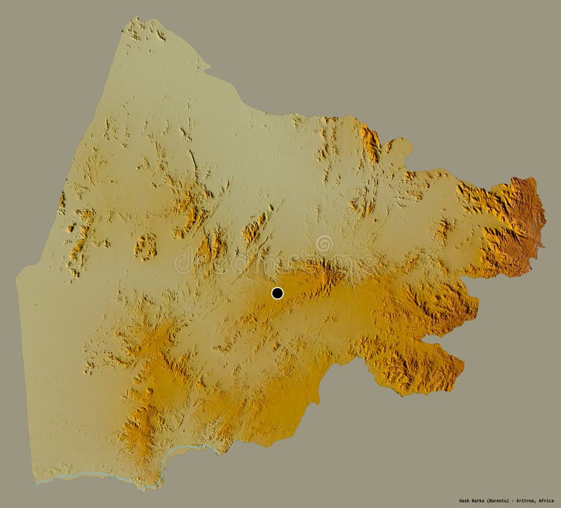 Region av eritrea med gaskarka på fast ämne. lindring vektor illustrationer