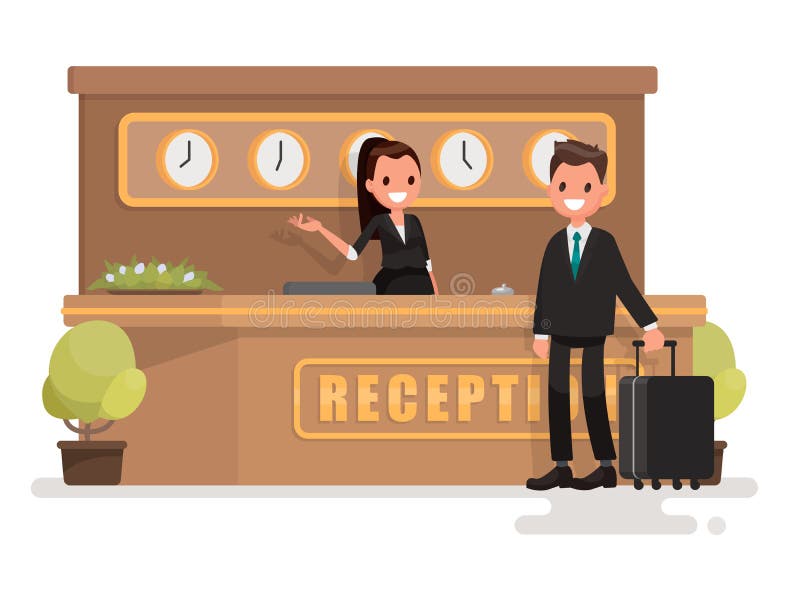 Male Hotel Front Desk Stock Illustrations 61 Male Hotel Front