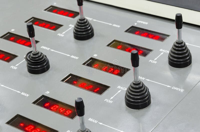 Registration key control unit on offset print machine royalty free stock photos