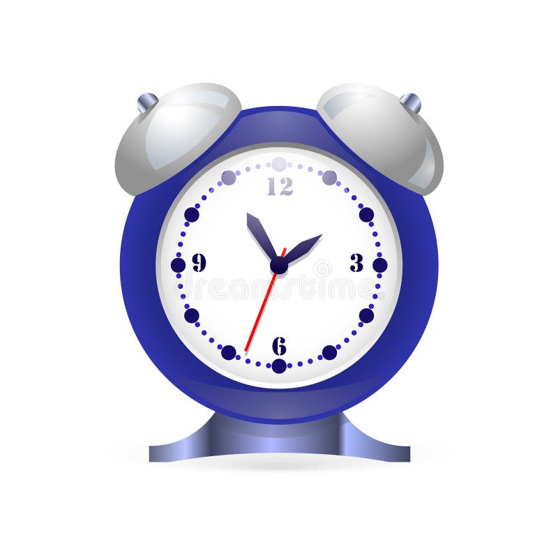 Registre la alarma una forma redonda en el fondo blanco stock de ilustración Registre la alarma una forma redonda en el fondo blanco stock de ilustración