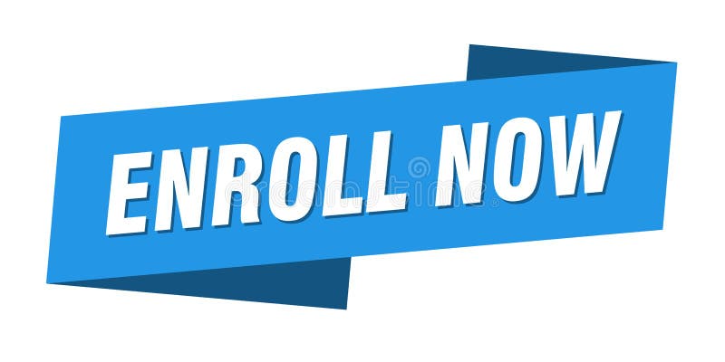 Registrera nu banderollmall. registrera nu menyfliksetikett. stock illustrationer