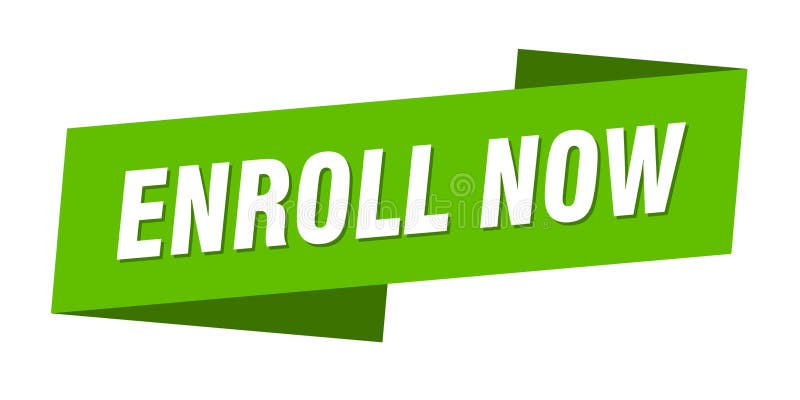 Registrera nu banderollmall. registrera nu menyfliksetikett. stock illustrationer
