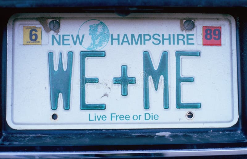 Registreringsskylt i New Hampshire royaltyfri foto Registreringsskylt i New Hampshire royaltyfri foto