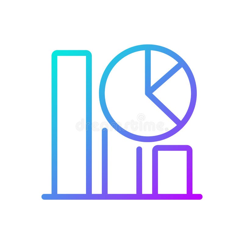 Regression part of data mining gradient linear vector icon. Statistic information. Analyze of researching data. Thin line color symbol. Modern style pictogram. Vector isolated outline drawing