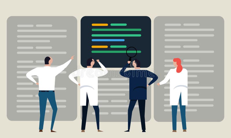 Regression software testing to ensure that previously developed and tested software still performs after a change stock illustration